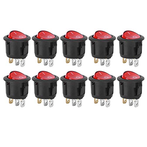 Lantro Js 10Pcs Kcd1 On/Off Boat Rocker Switch 6A250V Ac, 10A125Vac 3‑Pin Switch Rocker Used For Household Appliances Switches #TOP2