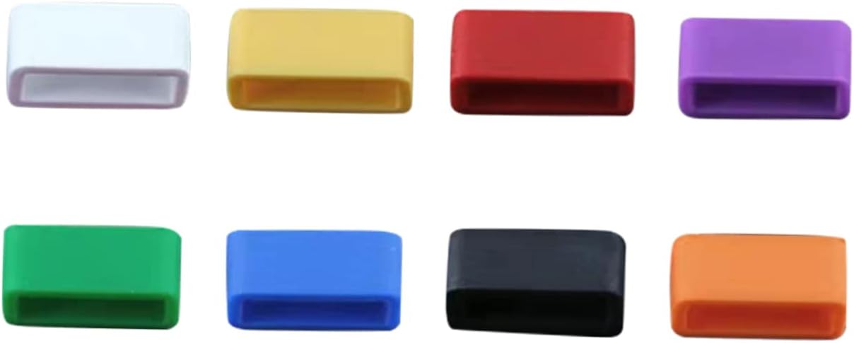 CHILDWEET 10pcs Watch Ring 16mm Watch Strap Silicone Band Ring Removal Strap Loop Silicone Band