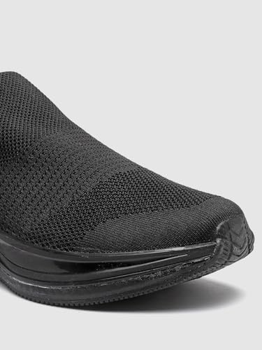 Image of Action WALKER-221 Full-Black Lightweight Sports Running Shoes for Men