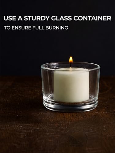 Image of CANDWAX Ivory Votive Candles Pack of 72 - Unscented Smokeless Long Lasting Small Candle Set - Ideal for Home Decor, Spa, Special Occasions, Dinners and Parties - Votive Ivory Candles Bulk