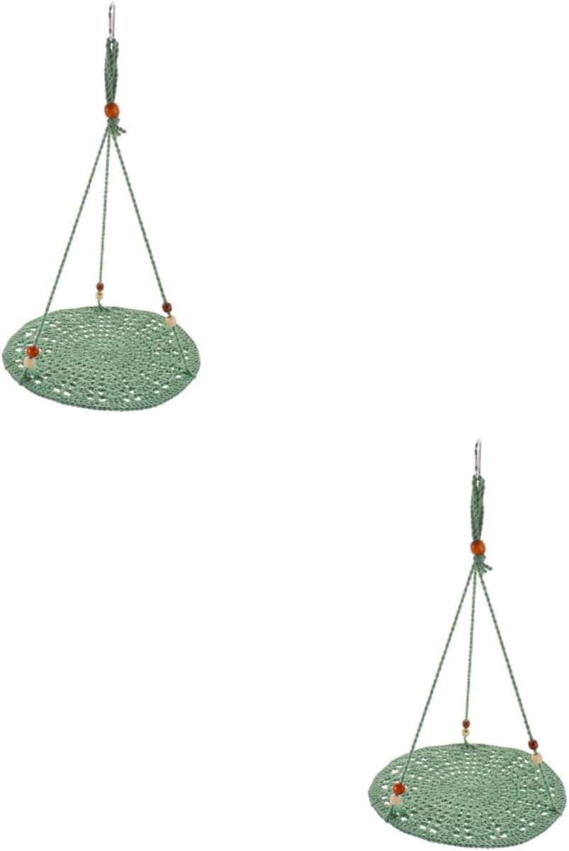 3pcs Bearded Dragon Hanging Hammock Bed for Reptiles Cotton Rope Lizard Swing Easy Hammock for Pet Sleeping and Playing