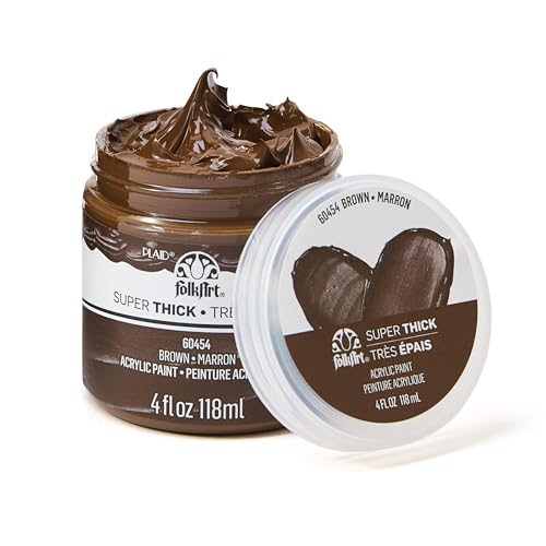 Best Wall Color for Brown Couch: Perfect Shades to Complement Brown Paints 5 FolkArt Super Thick Acrylic Paint with a Textured Finish, Brown, 4 oz