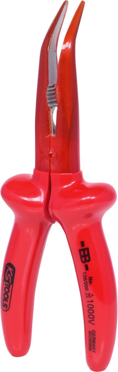 KS Tools 117.1719 - Alicate semirredondo Classic para 1000 V, curvado (tamaño: 200 mm)