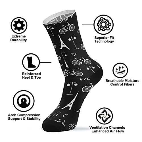 Casual Compression Crew Knee High Sock Athletic Soft Circulation Socks4