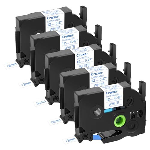 Cruxer 5�p�b�N �����p P-Touch TZe-233 TZ-233 ���x���e�[�v �ԕ��� �������~�l�[�g���H 12mm 0.4�C���` Ptouch PT-D200 PT-D210 PT-D400 PT-D450 PT-D600 PT-H100 1