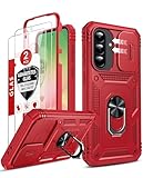 💎【Militärischer Schutz】Diese militärgeprüfte Schutzhülle besteht aus stoßabsorbierendem TPU + robustem PC. Die spezielle Air-Cushion-Technologie an den vier Ecken absorbiert Aufprallenergie, optimalen Schutz gegen Stöße und Stürze. Rutschfest, kratzfest und fingerabdruckresistent – die ideale Schutzhülle für Ihr Samsung Galaxy A56 5G!