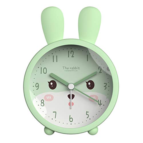 Yangoo Niños Despertador Silencioso Relojes de Cama Luz Nocturna Música Despertador Lindo Mini Reloj de Viaje Despertador de Escritorio Silencioso Despertador Regalo para Niños Niñas,A Cover