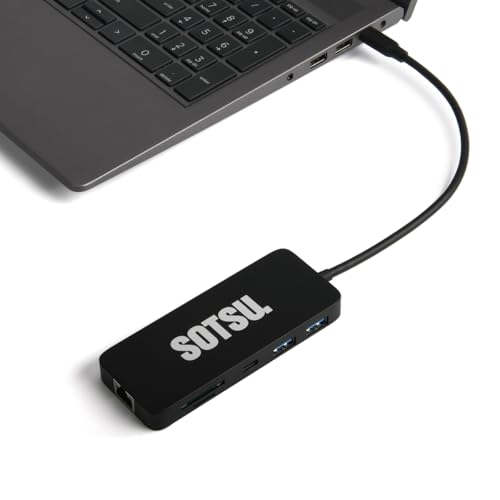 Image of SOTSU USB-C Hub | Dual Display 4K: HDMI + USB-C | 10 in 1 Docking Station | USB-A 3.0 * 2 | 100W PD | Gigabit Ethernet | SD /TF | Sutiable for MacBook /DELL /HP /Lenovo /Surface /iPad /Tablet