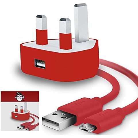 IWIO 3 Pin UK Charger with Micro USB Cable Cover