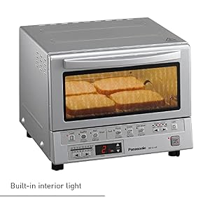 Panasonic Toaster Oven FlashXpress with Double Infrared Heating and Removable 9 Inner Baking Tray 1300W 12 x 13 x 1025 inches Silver