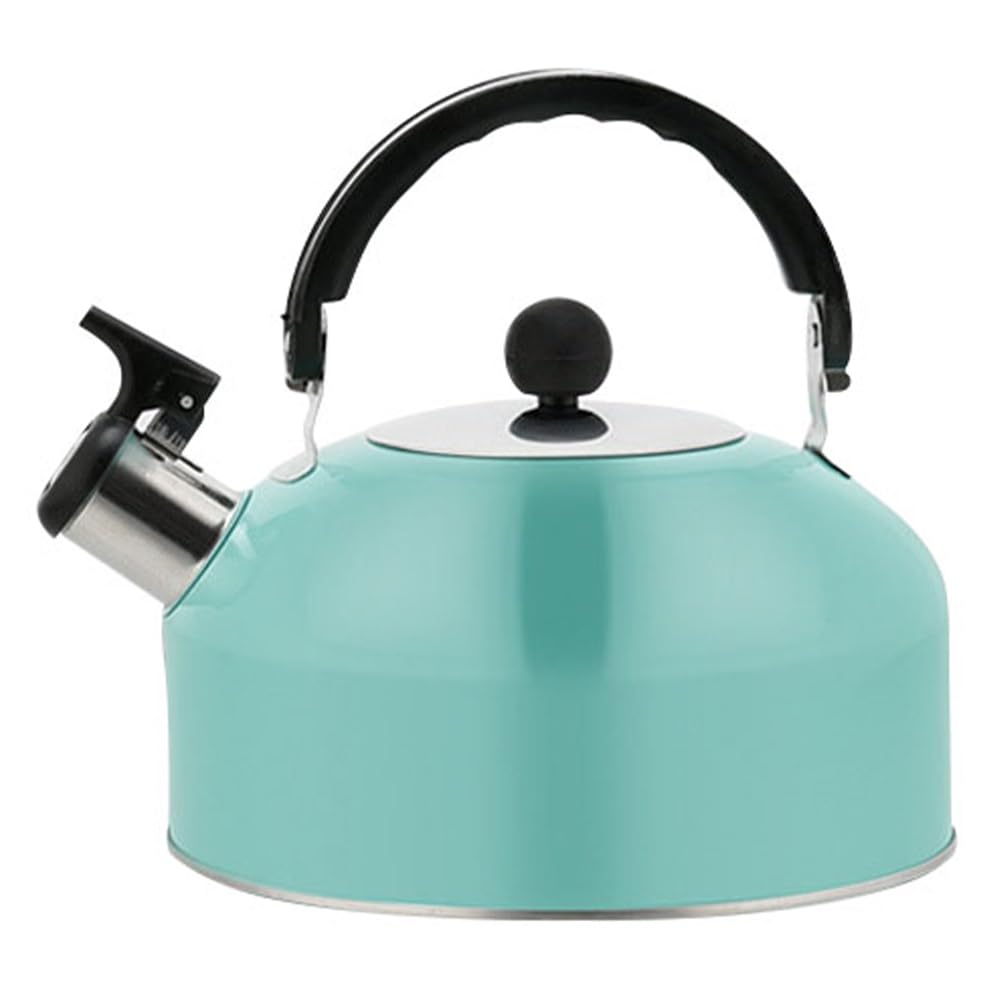 Bouilloire sifflante en acier inoxydable Cabilock bleue de 1,8 l avec sa poignée ergonomique