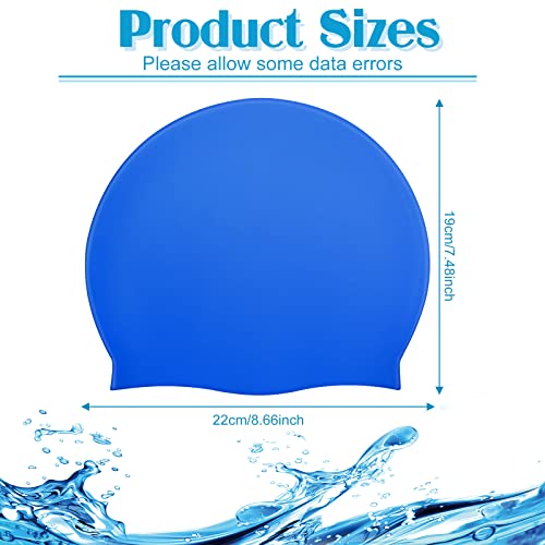 3 Pieces Kids Swim Caps For Long Hair Silicone Swimming Cap For Girls Boys Kids Teens With Long Curly Hair Braids Dreadlocks Large Waterproof Swim Hat (Black, Pink, Navy) #TOP1