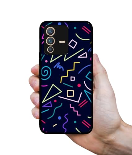 Image of Retro Abstract Design Premium 2D Printed Metal Back Case Cover for Vivo V23 Pro 5G