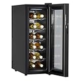 Dellonda Baridi Black 12 Bottle Wine Fridge Cooler, Super Quiet 25dB, Touch Control, LED - DH73 - Image 5