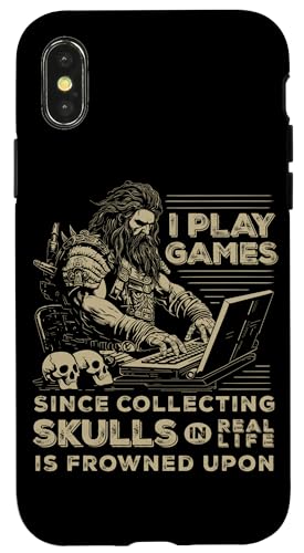 Gaming Warrior Collecting Skulls Pc�Q�[�� MMO RPG �Q�[�� �Q�[�}�[ �X�}�z�P�[�X iPhone X/XS �p