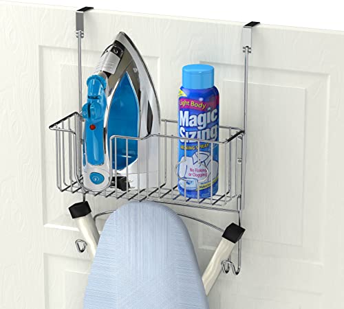 Simple Houseware Over-The-Door/Wall-Mount Ironing Board Holder, Chrome by Simple Houseware - Used condition - US$18.25