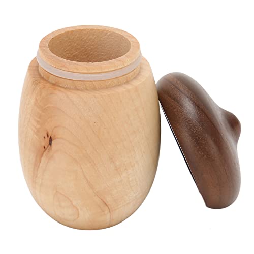 Jeanoko Wooden Acorn Toothpick Container Holder Cute Design Rounded Corners Rubber Rings Home Office Cafe Hotel Restaurant Decor Small Toothpick Dispenser with Wood Toothpicks Holder
