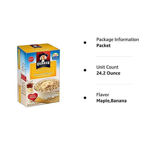 Quaker Instant Oatmeal Breakfast Cereal, Banana And Maple, 12.1 Ounce (Pack Of 2) #TOP6