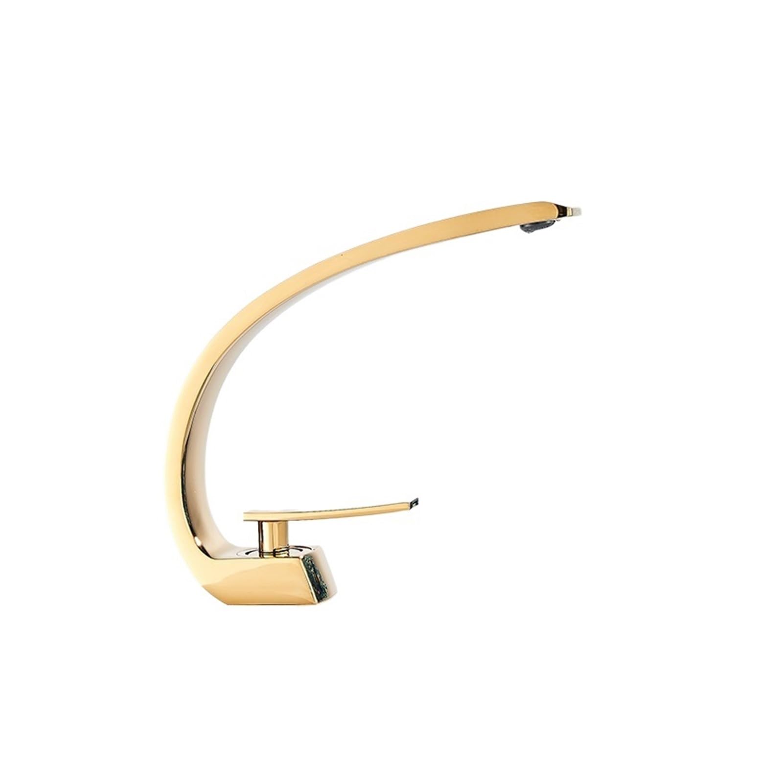 Ckafzmyjqbt Gold Black Bathroom Basin Faucet Deck Mounted Single Level Chrome Washing Basin Hot Cold Water Mixer Tap Faucets Luxury Style(Gold)