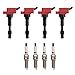 TRQ Ignition Coil & Spark Plug Kit 8 Piece Compatible with 2015 Hyundai Elantra L4 2.0L 4 Pin Connector 2016-2018 Elantra L4 2.0L 2015 Hyundai Sonata L4 2.4L Hybrid 2017 Kia Forte LX 2018 Kia Forte
