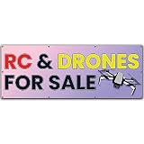 RC & Drones for Sale | 36' X 96' Banner | Heavy Duty 13oz. Outdoor Vinyl Single Sided with Grommets | Made in The USA