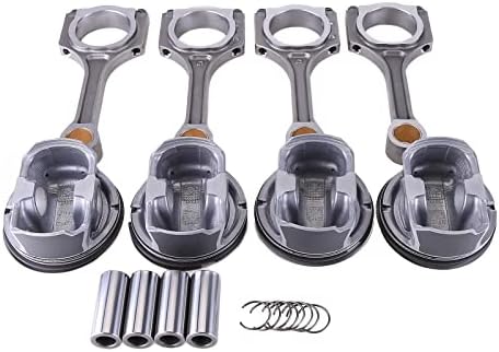 4 Piston & Connecting Rod Set For Hyundai/Kia 2.4L Engine (Sonata, Optima, Sorento)