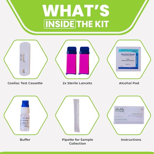 Celiac Testing Kit & Gluten Intolerance Test Easy & Accurate Coeliac Test Results in 10-Minutes - Thumbnail 2