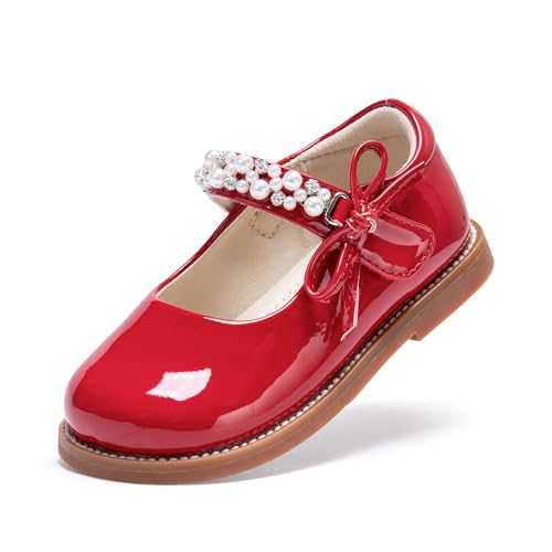 Image of PHIRAMIN Toddler Girl Mary Jane Student Oxford Shoes-Little Girl School Uniform Shoes for Wedding Party