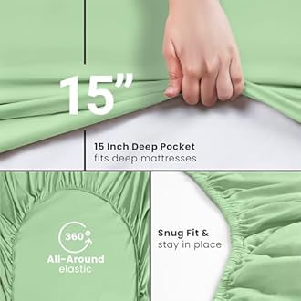 Utopia Bedding Full Fitted Sheet - Bottom Sheet - Deep Pocket - Soft Microfiber -Shrinkage and Fade Resistant-Easy Care -1 Fitted Sheet Only (Sage)