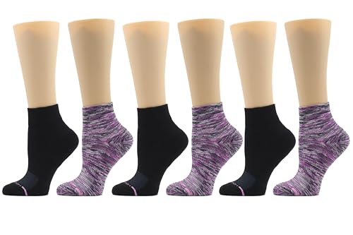Image of Dr. Motion Solid Half-Cushion | Quarter Compression Socks For Women