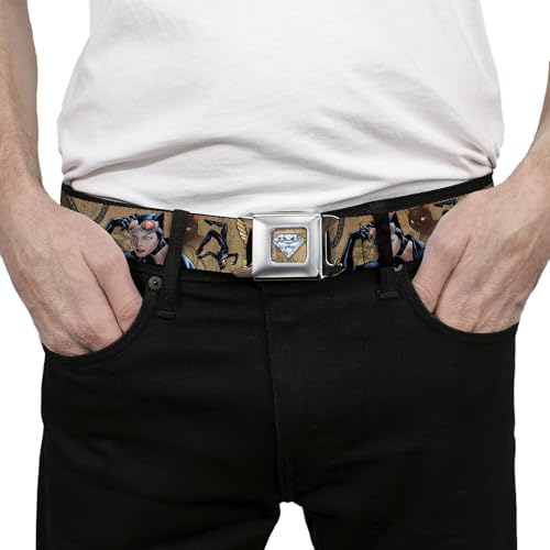 Cinturón Buckle Down varones multicolor casual con hebilla ajustable resistente 3