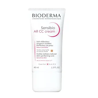Bioderma - Sensibio - AR CC Cream - Anti Redness Face Cream - Skin Soothing and Moisturizing - Redness Reducing Moisturizer for Sensitive Skin