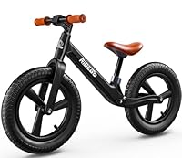 Ridego 14 Inch Balance Bike for Kids 2-6 Year Old,Lightweight Kids Bike with Adjustable Seat, Push Bicycle with Air Rubber Tires，Ride-on Toys Birthday Gift