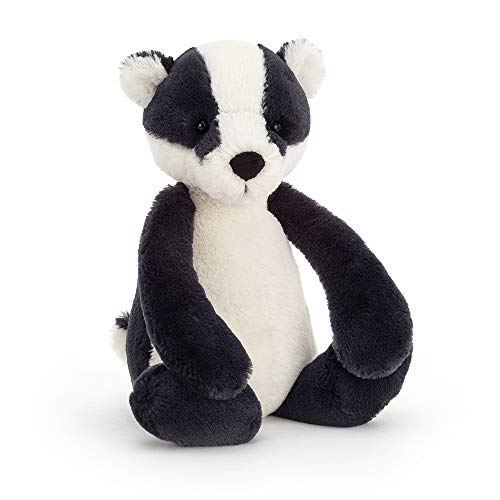Jellycat Bashful Badger Stuffed Animal, Medium