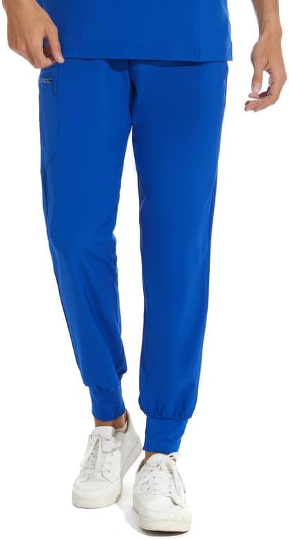Scrub Pants for Men - Slim Jogger Pants with 5 Pockets, Yoga Waistband, Anti-Wrinkle Scrubs for Men Cozy Scrubs - Image 7