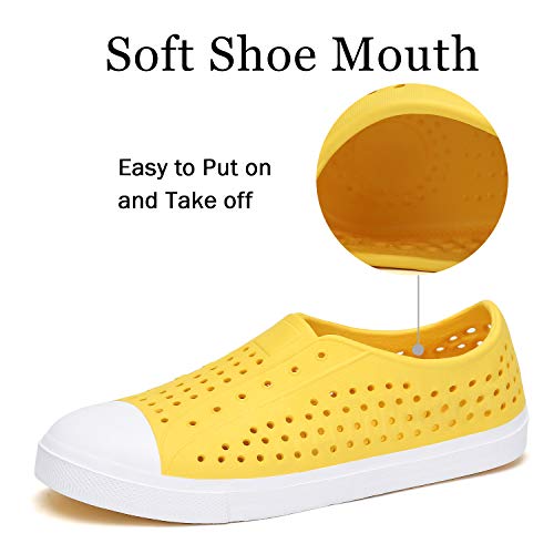 Saguaro Boy's Girl's Kid's Sneakers Slip-On Garden Clogs Outdoor Sandals River Water Shoes Yellow 12.5 #TOP4