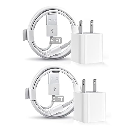 iPhone Charger, [Apple MFi Certified] 2Pack Apple Chargers Cube Travel Plug Long Cable 6FT USB wall Lightning Cable Fast Charging Data Sync Transfer Cord for iPhone 13/12/11 Pro/XS/XR/X/8/8Plus/7/6/SE