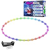 UltraHoop Shuffle LED Hoop - 30 Smart Auto Color Changing LED Lights with 100+ Modes & Patterns - Rechargeable Battery, HDPE Collapsible, Advanced to Beginner Hoola Hoops - 28” x 5/8
