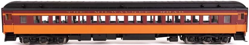 Walthers Proto 920-17608 HO Scale 82' Pullman-Built Heavyweight Paired-Window Coach - Lighted - Ready to Run - Milwaukee Road #3310