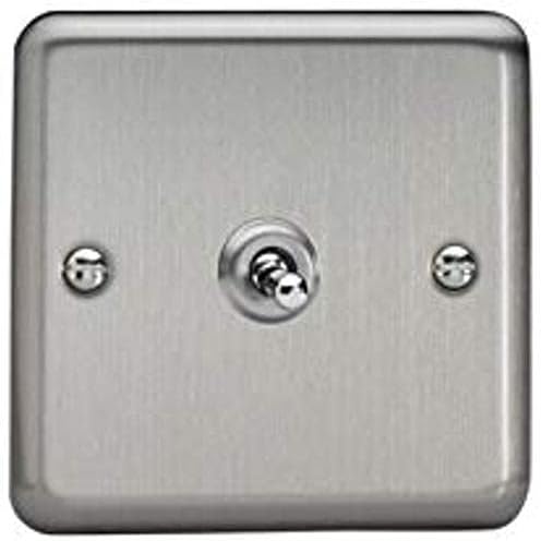 Varilight XST1 Toggle Switches 1 Gang, Matt Chrome, 86x86x36mm