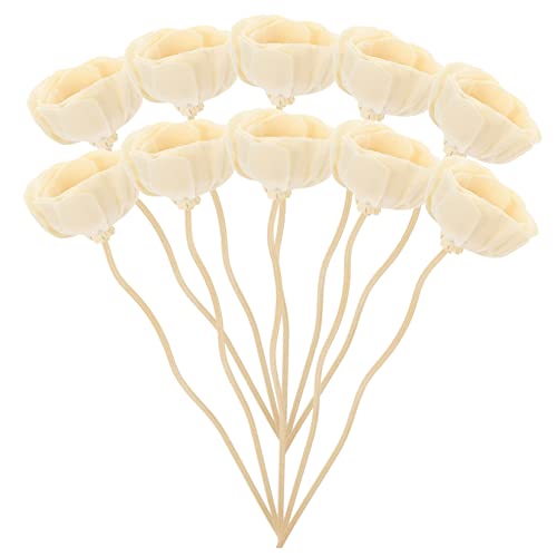 RORPOIR Bastoncini Diffusori Aroma Naturali 10 Pezzi in Rattan Per Oli Essenziali, Senza Fuoco, Bastoncini Aromatici Sostituibili Per Profumare Ambienti Casa e Matrimoni