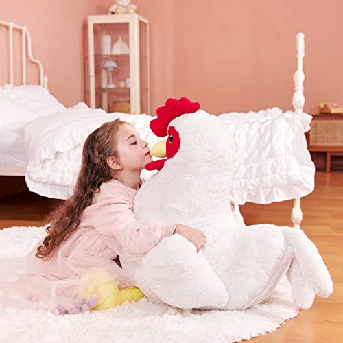 Image of IKASA Large Chicken Cuddly Toy Giant Hen Soft Toy, 60 cm Large Plush Toy, Jumbo XXL XL Stuffed Toys, Gift for Children
