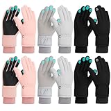 Funnysoft 6 Pairs Winter Waterproof Ski Gloves for Women Men Touchscreen Thermal Fleece Windproof Winter Warm Snow Glove for Skiing Hiking Cycling