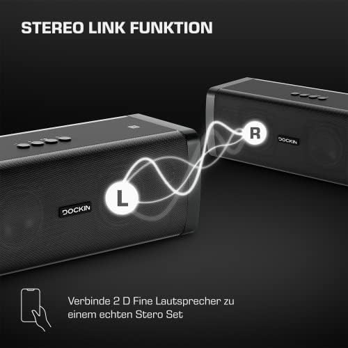 DOCKIN 15231 D Fine Głośnik Bluetooth Czarny
