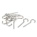 Lon0167 New Lamp Wire Featured 3.5mm Thread 60mm Reliable Efficacy Length Metal Screw Hook Silver Tone 10 Pcs(id:245 d7 c7 eff)