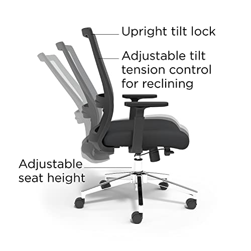 Staples Union & Scale 24328573 Marrett Mesh And Fabric Task Chair Black (53249) #TOP2