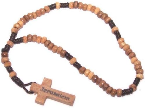 Top quality mini-beads olive wood threaded mini Rosary ( 4mm beads - 7 inches...