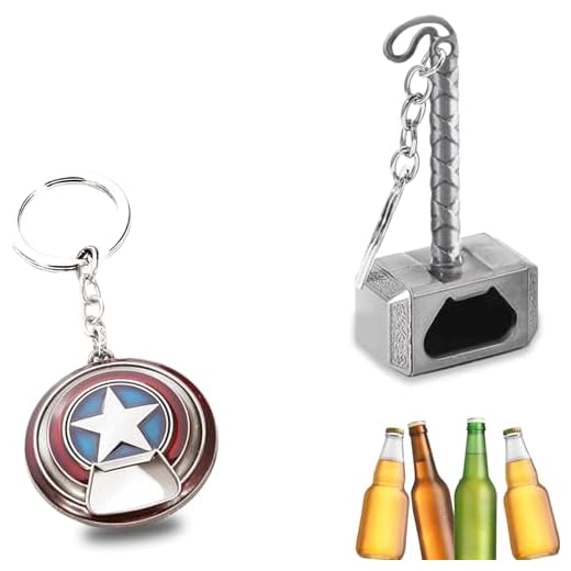 Thor Hammer Abrebotellas, Llavero de SuperhéRoes, Ubephant Abridor de Botellas Con Martillo de Thor de Los Vengadores Llavero, para Bar Fiesta, Barbacoa, Camping, Cerveza y Familias