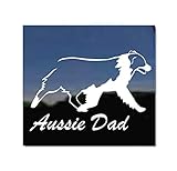 Aussie Dad ~ Australian Shepherd Vinyl Window Auto Decal Sticker