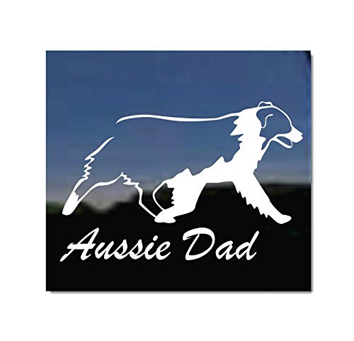Aussie Dad ~ Australian Shepherd Vinyl Window Auto Decal Sticker